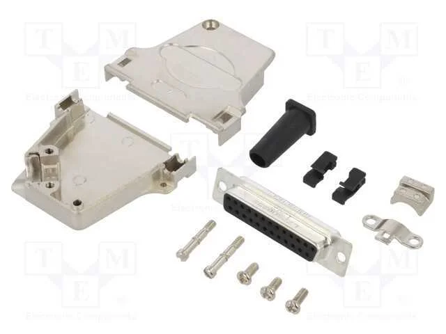 D-Sub, PIN: 25, fêmea, angulares 45, solda, com c.