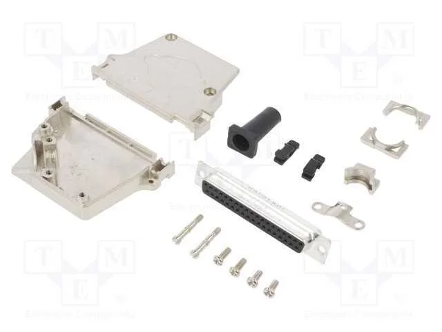 D-Sub, PIN: 37, fêmea, angulares 45, solda, com c.