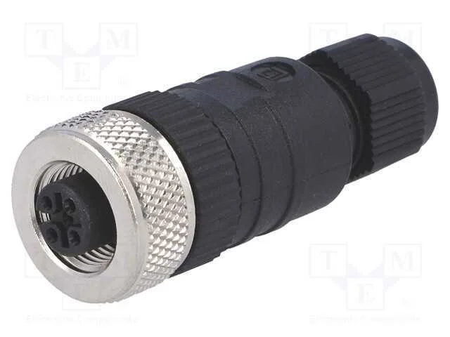 Ficha, M12, Pin: 4, Fêmea, Código A-Devicenet / Canopen, com Cabo