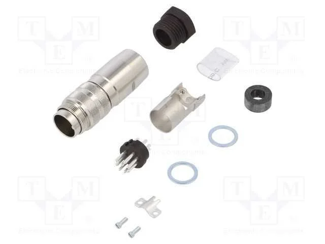 Conector: M16, ficha, macho, solda, com cabo, PIN.