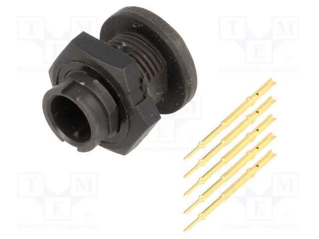 Conector: redondos, EN2, tomada, macho, solda, pa.