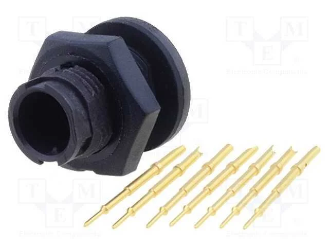 Conector: redondos, EN2, tomada, macho, solda, pa.