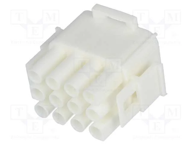 Ficha, Fio-Fio, Macho/F&ecirc;mea, Universal Mate-N-Lok, 6,35mm, Pin: 12