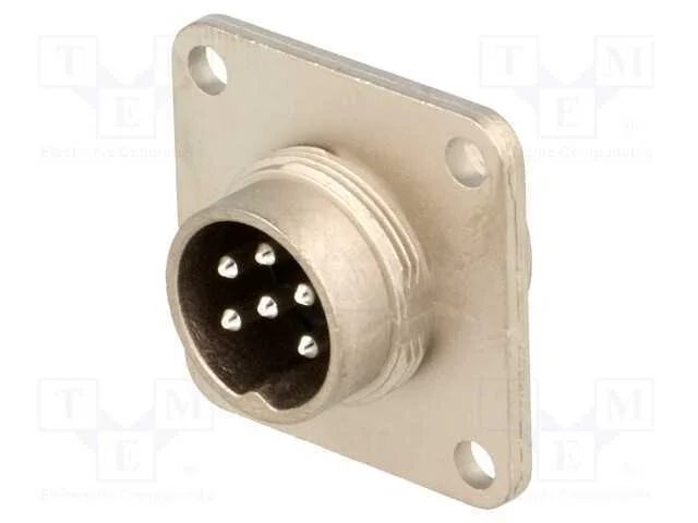 Conector: M16, tomada, macho, solda, PIN: 6, 5A, .