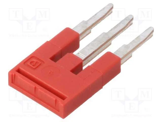 Ponte de pino, faixas: 3, vermelho, Larg: 4mm, UL.