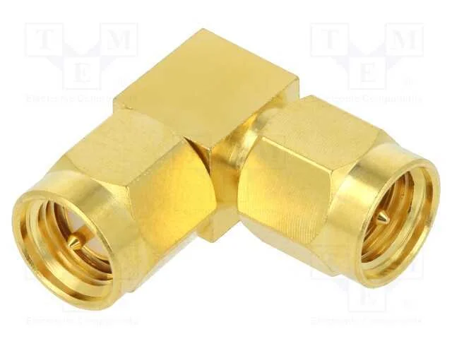 Conector, macho SMA,em ambos os lados, angulares .