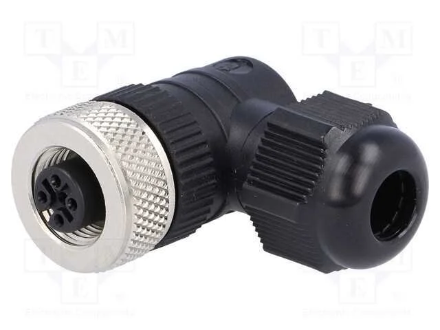 Ficha, M12, Pin: 4, Fêmea, Código A-Devicenet / Canopen, com Cabo