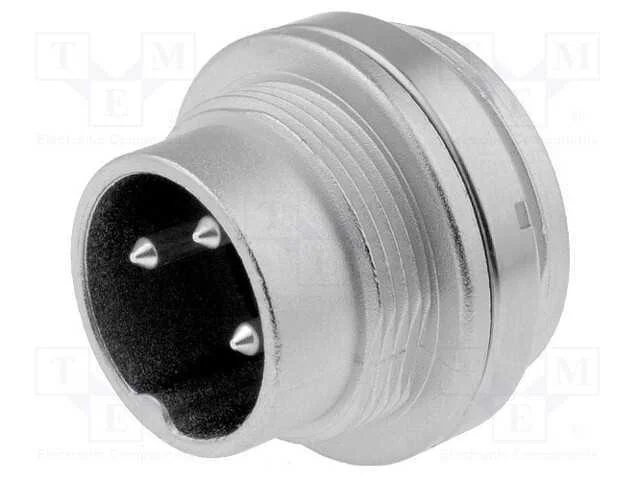 Conector: M16, tomada, macho, solda, para painel,.