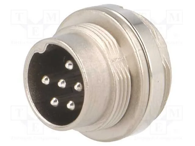 Conector: M16, tomada, macho, solda, para painel,.