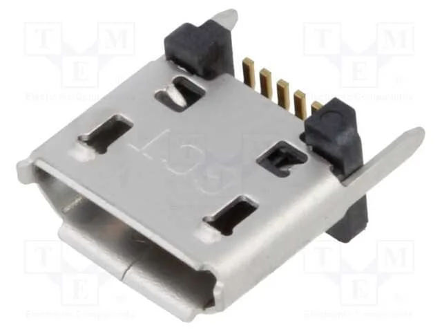 Tomada, USB B micro, SMT, PIN: 5, verticais, USB .