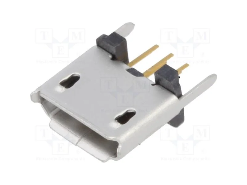 Tomada, Usb B Micro, Tht, Pin: 5, Simples, Usb 2.0, 1,8a