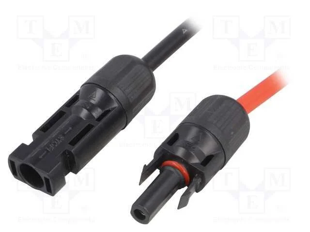 Conector: solares, macho + fêmea, simples, 4mm2, .