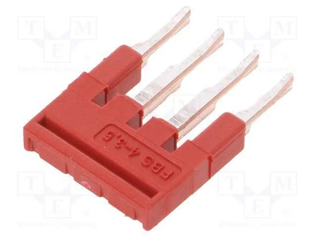 Ponte de pino, faixas: 4, vermelho, Larg: 3,5mm, .