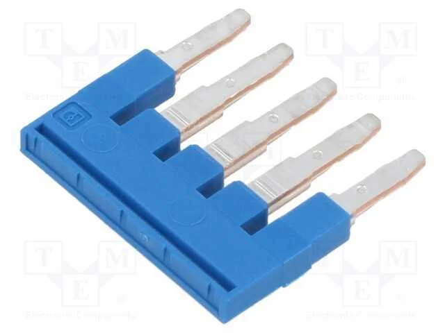 Ponte de pino, faixas: 5, azul, Larg: 5mm, UL94V-0