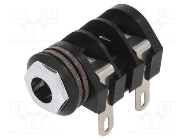 Tomada, Jack 6,3mm, Fêmea, Mono, Faixas: 2, Angulares 90, Solda, S4