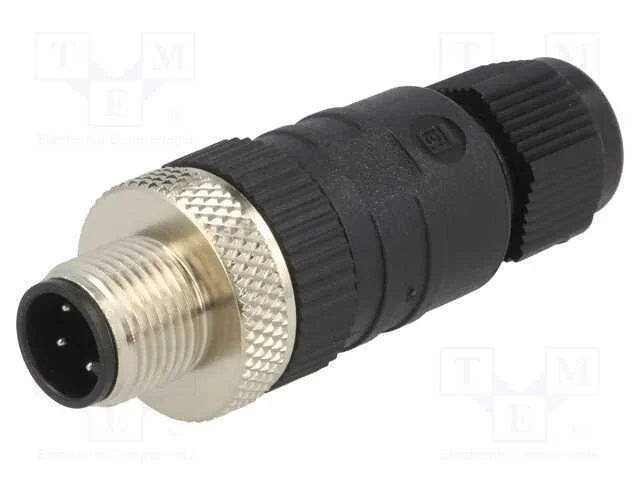 Ficha, M12, Pin: 3, Macho, Código A-Devicenet / Canopen, com Cabo