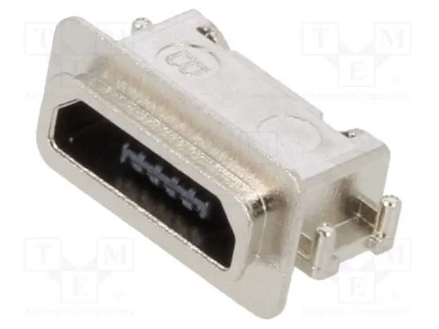 Tomada, Usb B Micro, Smt, Pin: 5, Horizontais, Usb 2.0, Ip67, 1,8a