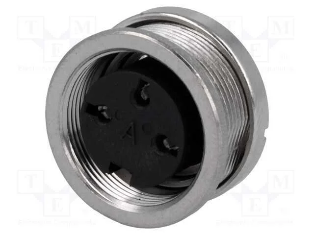 Conector: M16, tomada, fêmea, solda, para painel,.