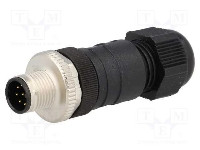 Ficha, M12, Pin: 8, Macho, Código A-Devicenet / Canopen, com Cabo