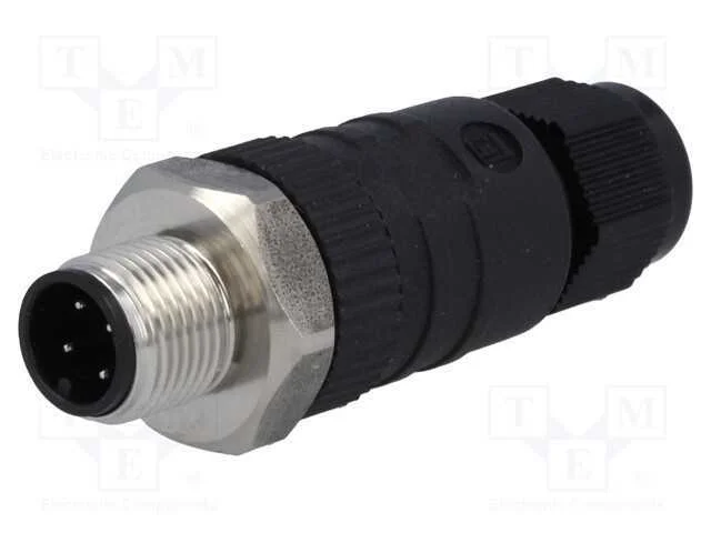 Ficha, M12, Pin: 4, Macho, Código A-Devicenet / Canopen, com Cabo
