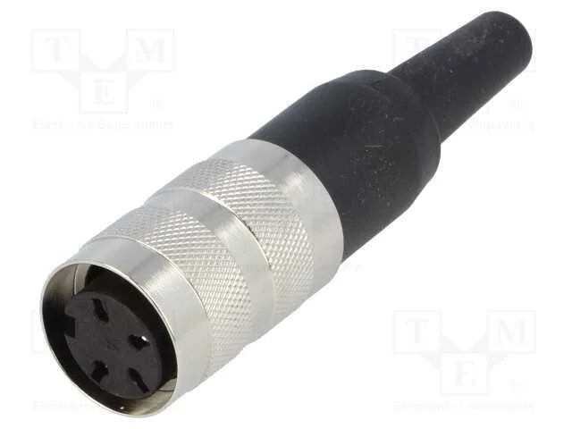 Conector: M16, ficha, fêmea, solda, com cabo, PIN.