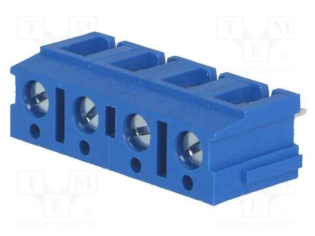 PCB bloco terminal, angulares 90, 7,5mm, faixas: .