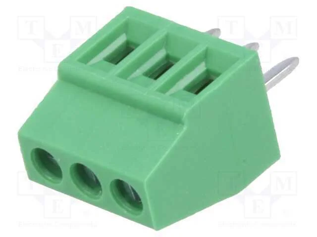 PCB bloco terminal, angulares 90, 2,54mm, faixas:.