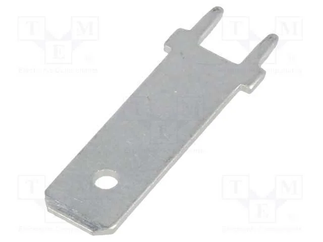 Conetor: plano, 6,4mm, 0,8mm, fêmea, THT, latão, .