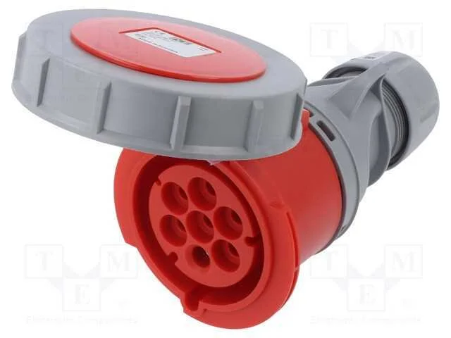 Conector: de alimentação AC 3 fases, ficha, fêmea.