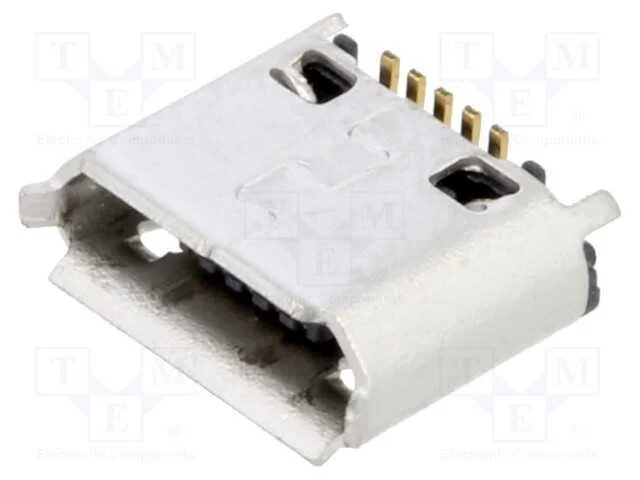 Tomada, Usb B Micro, Smt, Pin: 5, Verticais, Usb 2.0, 1,8a