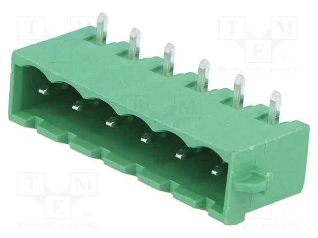 Bloco terminal separável, 5,08mm, faixas: 6, angu.