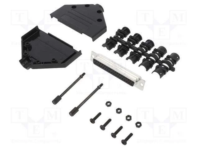 D-Sub, PIN: 37, fêmea, simples, solda, com cabo, .