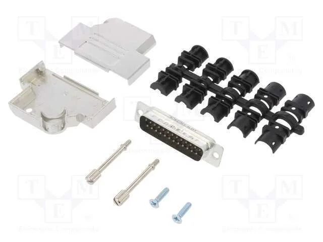 D-Sub, PIN: 25, macho, angulares 45, solda, com c.