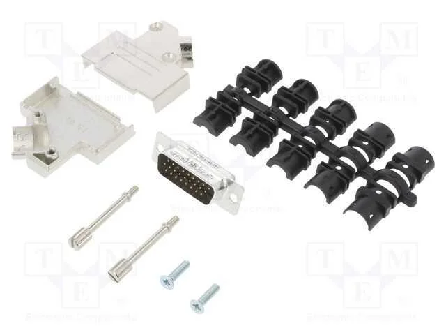 D-Sub HD, PIN: 26, macho, angulares 45, solda, co.