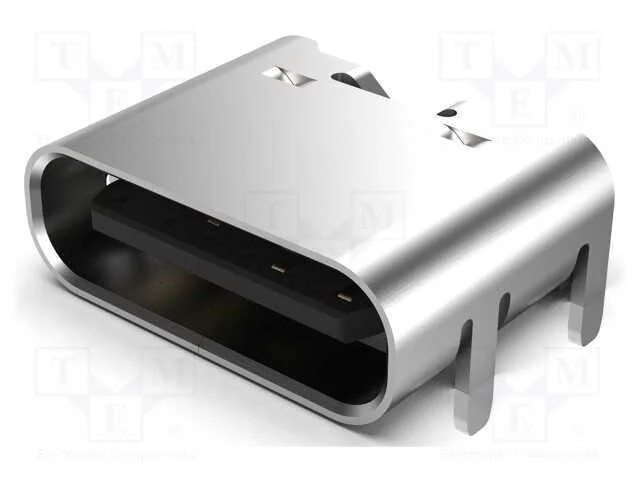 Tomada, Usb C, Smt, Pin: 6, Horizontais, Top Board Mount, 3a