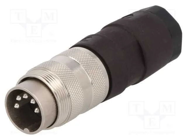 Conector: M16, ficha, macho, solda, com cabo, PIN.