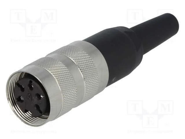 Conector: M16, ficha, fêmea, solda, com cabo, PIN.