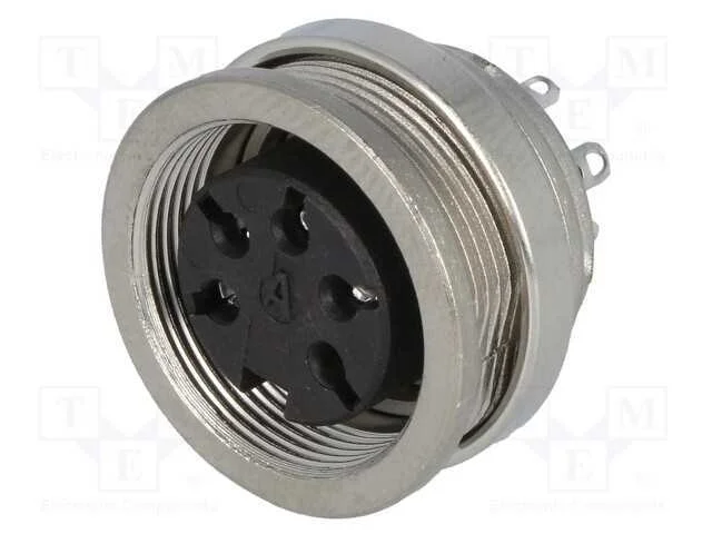 Conector: M16, tomada, fêmea, solda, para painel,.