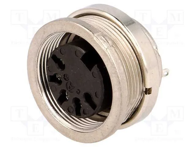 Conector: M16, tomada, fêmea, solda, para painel,.