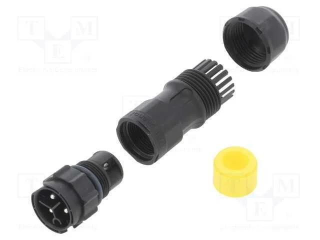 Conector: redondos, macho, ficha, terminal parafu.