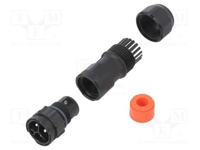 Conector: redondos, macho, ficha, terminal parafu.