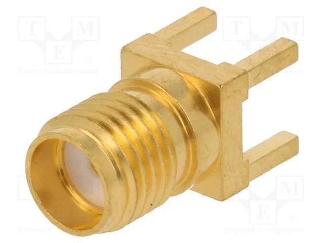 Tomada, SMA, fêmea, simples, 50O, THT, para PCB, .