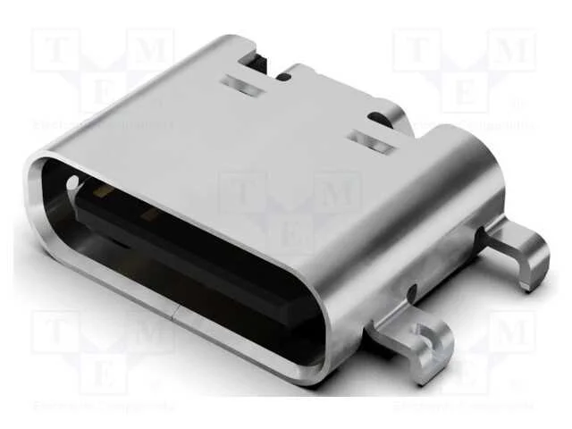 Tomada, Usb C, Smt, Pin: 16, Horizontais, Middle Board Mount, 5a