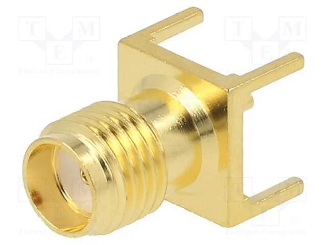 Tomada, SMA, fêmea, simples, 50O, THT, para PCB, .