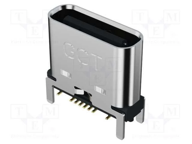 Tomada, Usb C, Smt, Pin: 16, Verticais, Top Board Mount, Usb 2.0, 5a