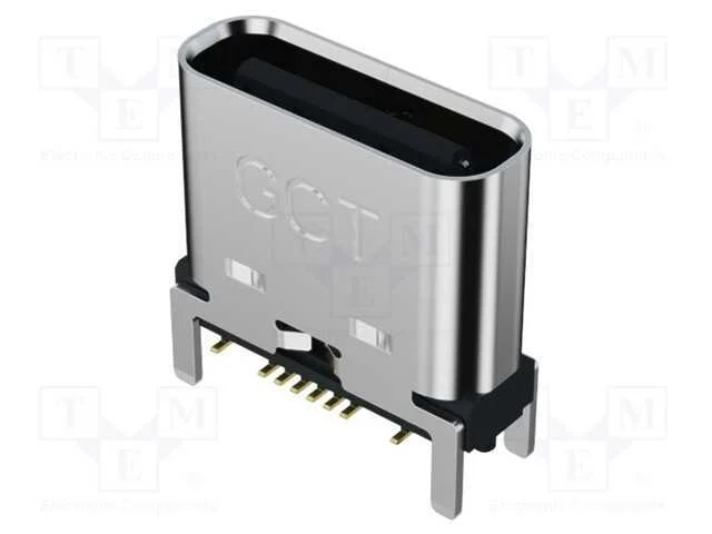 Tomada, Usb C, Smt, Pin: 16, Verticais, Top Board Mount, Usb 2.0, 5a
