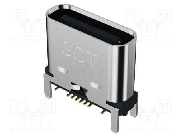Tomada, Usb C, Smt, Pin: 16, Verticais, Top Board Mount, Usb 2.0, 5a