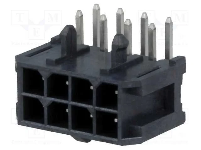 Tomada, Fio-Placa, Macho, Minitek Pwr 3.0, 3mm, Pin: 8, Trinco Pcb