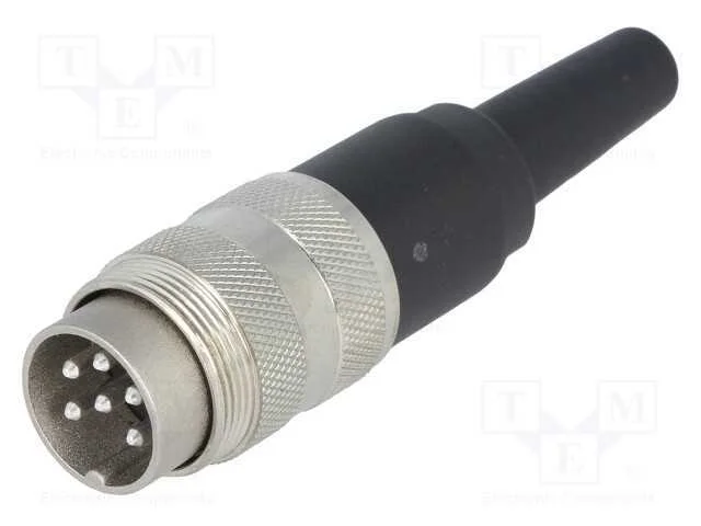Conector: M16, ficha, macho, solda, com cabo, PIN.
