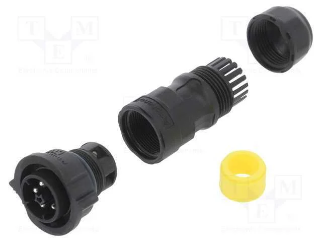 Conector: redondos, macho, ficha, terminal parafu.